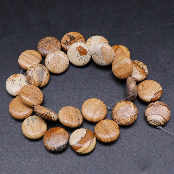 Wholesale Stone Round Cake Beaded Semifinished Necklace Jewelry Accessories Cutting Process