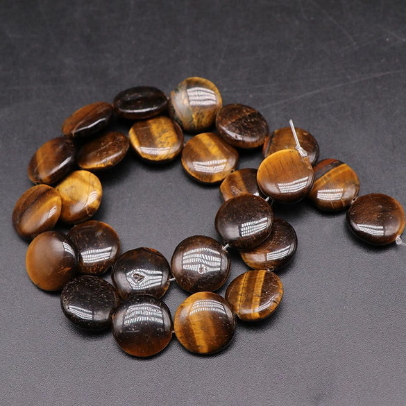 Wholesale Stone Round Cake Beaded Semifinished Necklace Jewelry Accessories Cutting Process