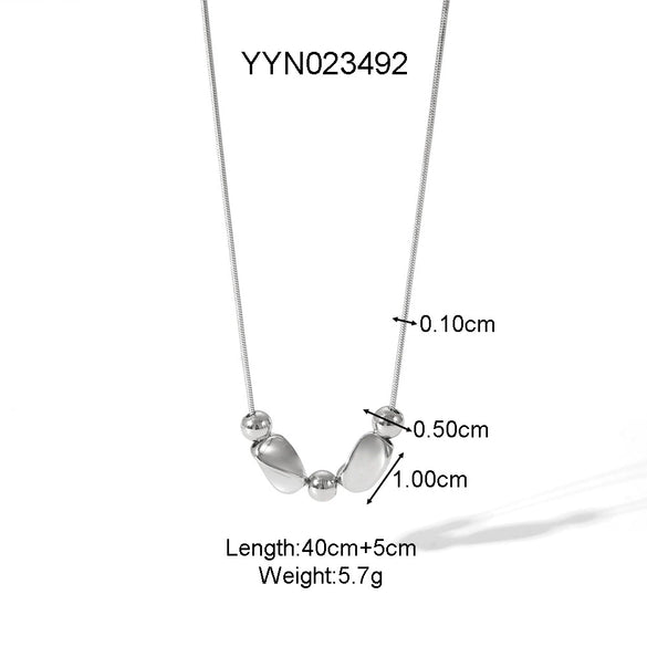 Wholesale Stone Starfish U Shape Stainless Steel Necklace With Polishing Treatment