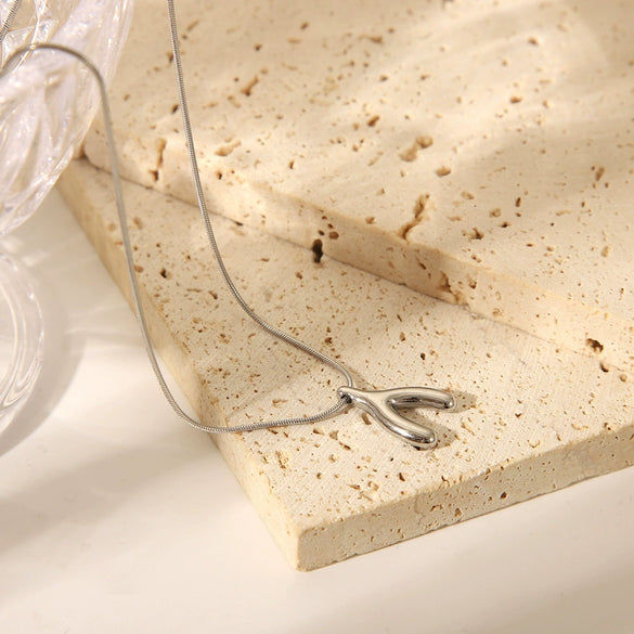 Wholesale Stone Starfish U Shape Stainless Steel Necklace With Polishing Treatment