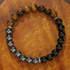 Wholesale Stone Wood Chip Weathered Beads Elastic Bracelet Handmade Geometric Jewelry Unisex