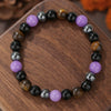 Wholesale Stone Wood Chip Weathered Beads Elastic Bracelet Handmade Geometric Jewelry Unisex