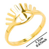Wholesale Jewelry Streetwear Eye 304 Stainless Steel 18K Gold Plated Open Ring