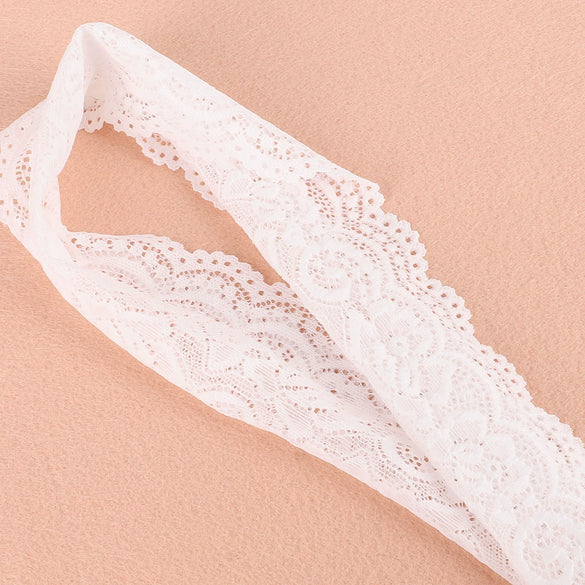 Wholesale Stretch Lace Ribbon Handmade Clothing And Bag Accessories Material In Black And White