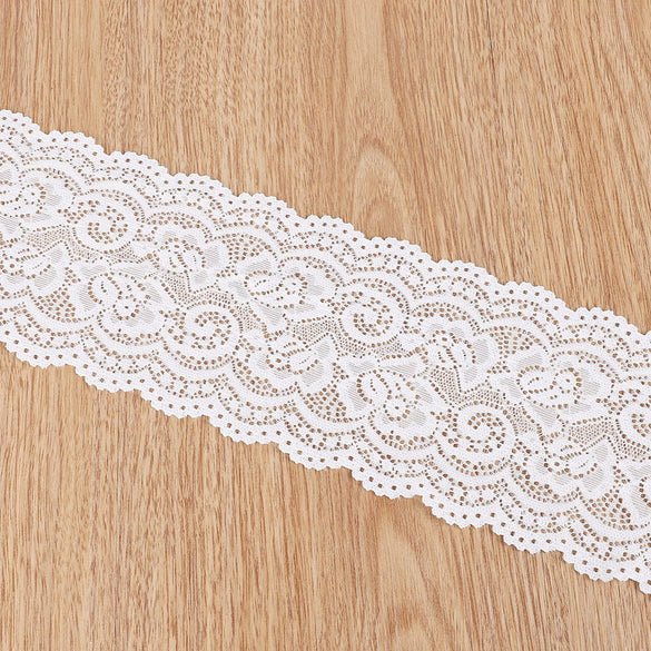 Wholesale Stretch Lace Ribbon Handmade Clothing And Bag Accessories Material In Black And White