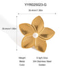 Wholesale Striped Flower Stainless Steel Jewelry Set With Pearl Ring Earrings And Necklace Pvd Furnace Vacuum Real Gold Plated