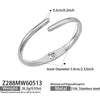 Wholesale Striped Geometric Stainless Steel Electroplated 18K Gold Openended Thin Bracelet Jewelry