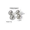 Wholesale Striped Smooth Polished Stainless Steel Earrings With Butterfly Design High Sense Style Pvd Furnace Real Gold Electroplating