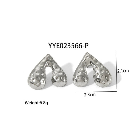 Wholesale Striped Smooth Polished Stainless Steel Earrings With Butterfly Design High Sense Style Pvd Furnace Real Gold Electroplating
