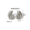 Wholesale Striped Smooth Polished Stainless Steel Earrings With Butterfly Design High Sense Style Pvd Furnace Real Gold Electroplating