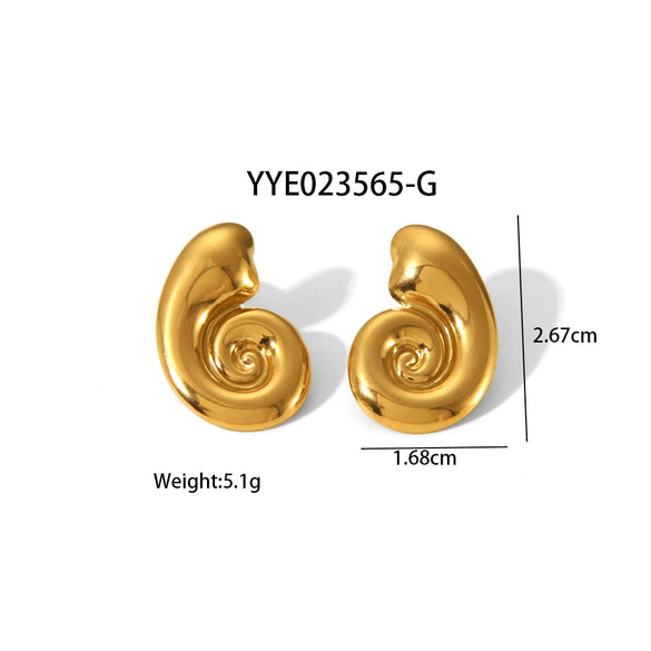 Wholesale Striped Smooth Polished Stainless Steel Earrings With Butterfly Design High Sense Style Pvd Furnace Real Gold Electroplating