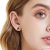 Wholesale Stud Earrings Agate 925 Silver Geometric Design For Women