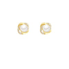Wholesale Stud Earrings Alloy S925 Silver Needle Flower Pearl Geometric Electroplated For Women Light Luxury Natural Niche Design