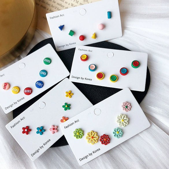 Wholesale Stud Earrings Alloy S925 Silver Needle Flower Style Electroplated For Women