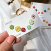 Wholesale Stud Earrings Alloy S925 Silver Needle Flower Style Electroplated For Women