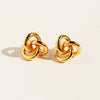 Wholesale Stud Earrings Brass 225 Silver Needle Geometric Hollow Electroplating Design For Women