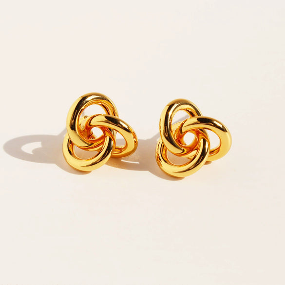 Wholesale Stud Earrings Brass 225 Silver Needle Geometric Hollow Electroplating Design For Women