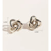 Wholesale Stud Earrings Brass 225 Silver Needle Geometric Hollow Electroplating Design For Women