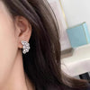 Wholesale Stud Earrings Copper Flower Drop Shape Geometric Zirconia For Women