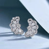 Wholesale Stud Earrings Copper Flower Drop Shape Geometric Zirconia For Women