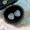 Wholesale Stud Earrings Copper Heartshaped Inlaid Zircon For Women