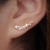Wholesale Stud Earrings Copper Inlaid Zircon Geometric Style For Women
