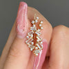Wholesale Stud Earrings Copper Inlaid Zircon Geometric Style For Women