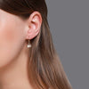 Wholesale Stud Earrings Copper Leaf Design Electroplated For Women