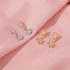 Wholesale Stud Earrings Copper Leaf Design Electroplated For Women