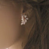 Wholesale Stud Earrings Copper Leaves Horse Eye Diamond Style For Women