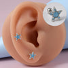 Wholesale Stud Earrings Copper Silver Electroplating Flower Style