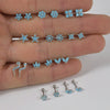 Wholesale Stud Earrings Copper Silver Electroplating Flower Style