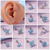 Wholesale Stud Earrings Copper Silver Electroplating Flower Style