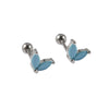 Wholesale Stud Earrings Copper Silver Electroplating Flower Style
