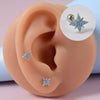 Wholesale Stud Earrings Copper Silver Electroplating Flower Style