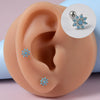 Wholesale Stud Earrings Copper Silver Electroplating Flower Style