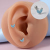 Wholesale Stud Earrings Copper Silver Electroplating Flower Style