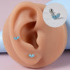 Wholesale Stud Earrings Copper Silver Electroplating Flower Style