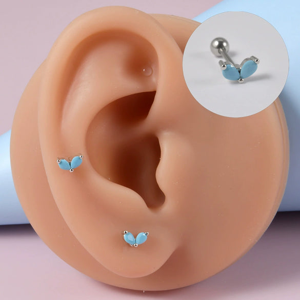 Wholesale Stud Earrings Copper Silver Electroplating Flower Style