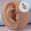 Wholesale Stud Earrings Copper Silver Electroplating Flower Style