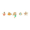 Wholesale Stud Earrings Copper 925 Silver Needle Sweet Cartoon Character Animal Zodiac Inlaid Zircon Women's