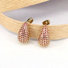 Wholesale Stud Earrings Copper Water Drop Shape Electroplated Jewelry For Women