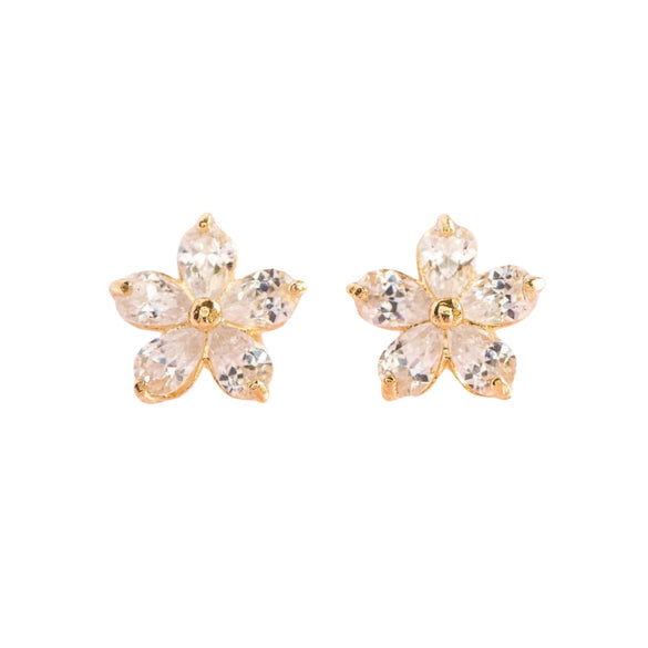 Wholesale Stud Earrings S925 Silver Needle With Inlaid Zircon Flower Design For Women