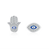 Wholesale Stud Earrings S925 Sterling Silver Enamel Devil's Eye Light Luxury Epoxy Women's