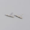 Wholesale Stud Earrings S925 Sterling Silver Geometric Fashion Electroplated