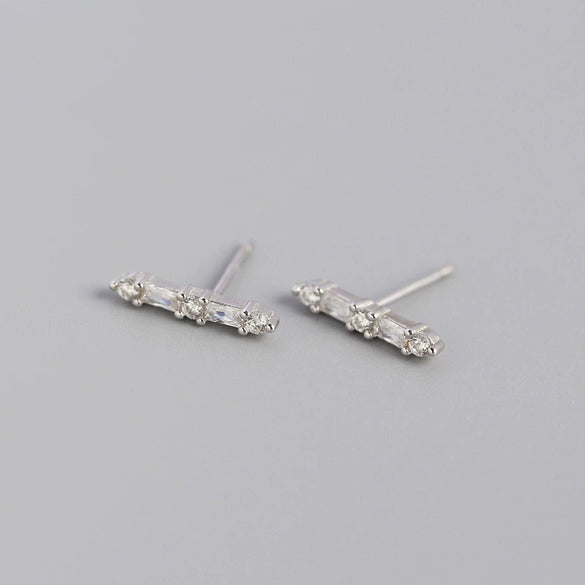 Wholesale Stud Earrings S925 Sterling Silver Geometric Fashion Electroplated