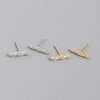 Wholesale Stud Earrings S925 Sterling Silver Geometric Fashion Electroplated