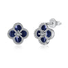 Wholesale Stud Earrings S925 Sterling Silver Geometric Light Luxury Electroplating Inlaid With Fritillary And Highgrade Zircon