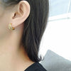 Wholesale Stud Earrings S925 Sterling Silver Geometric Multi Layer Ring Circle Gold Plated Female Earrings