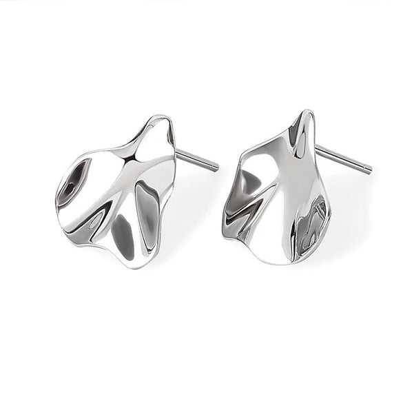 Wholesale Stud Earrings S925 Sterling Silver Geometric Oval Simple Style Female Jewelry
